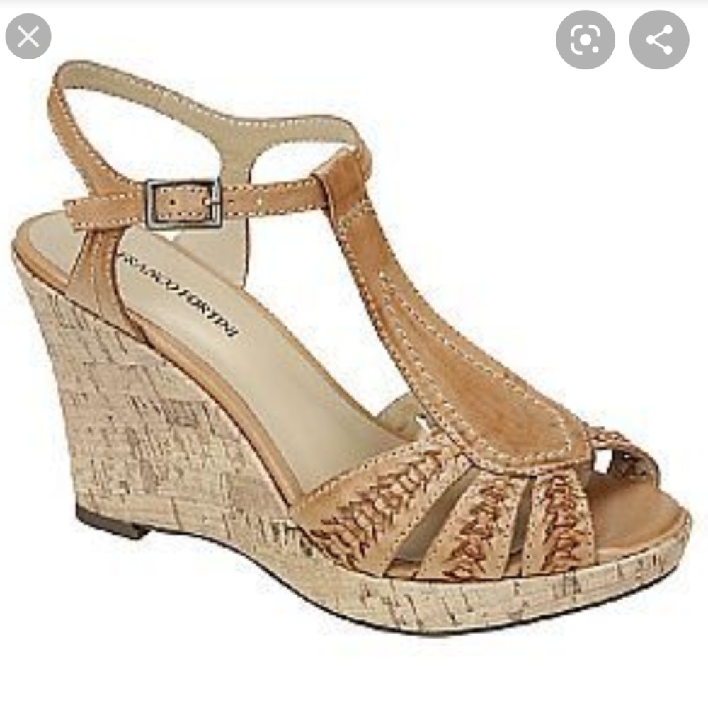 Raylen by Franco Fortini wedge cork sandals